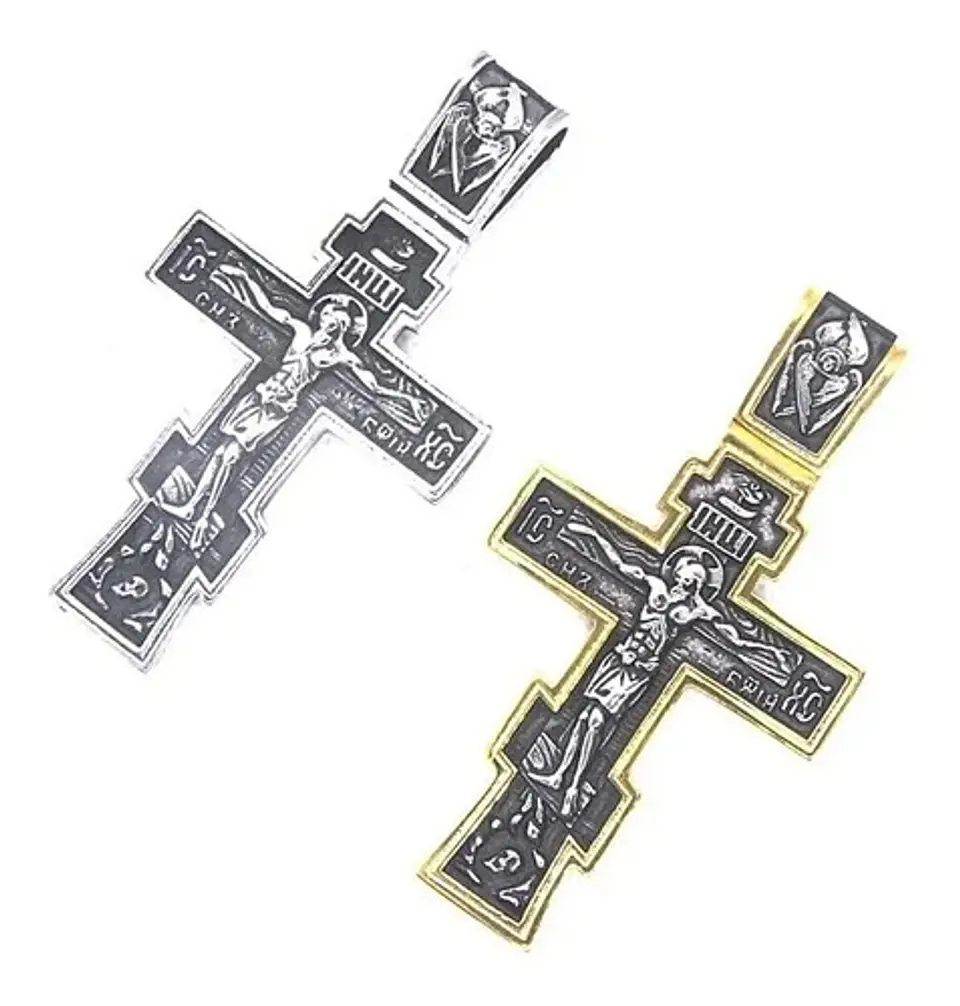 Collar Dije Cruz John Wick Ortodoxa Color Plata Para Hombre  5