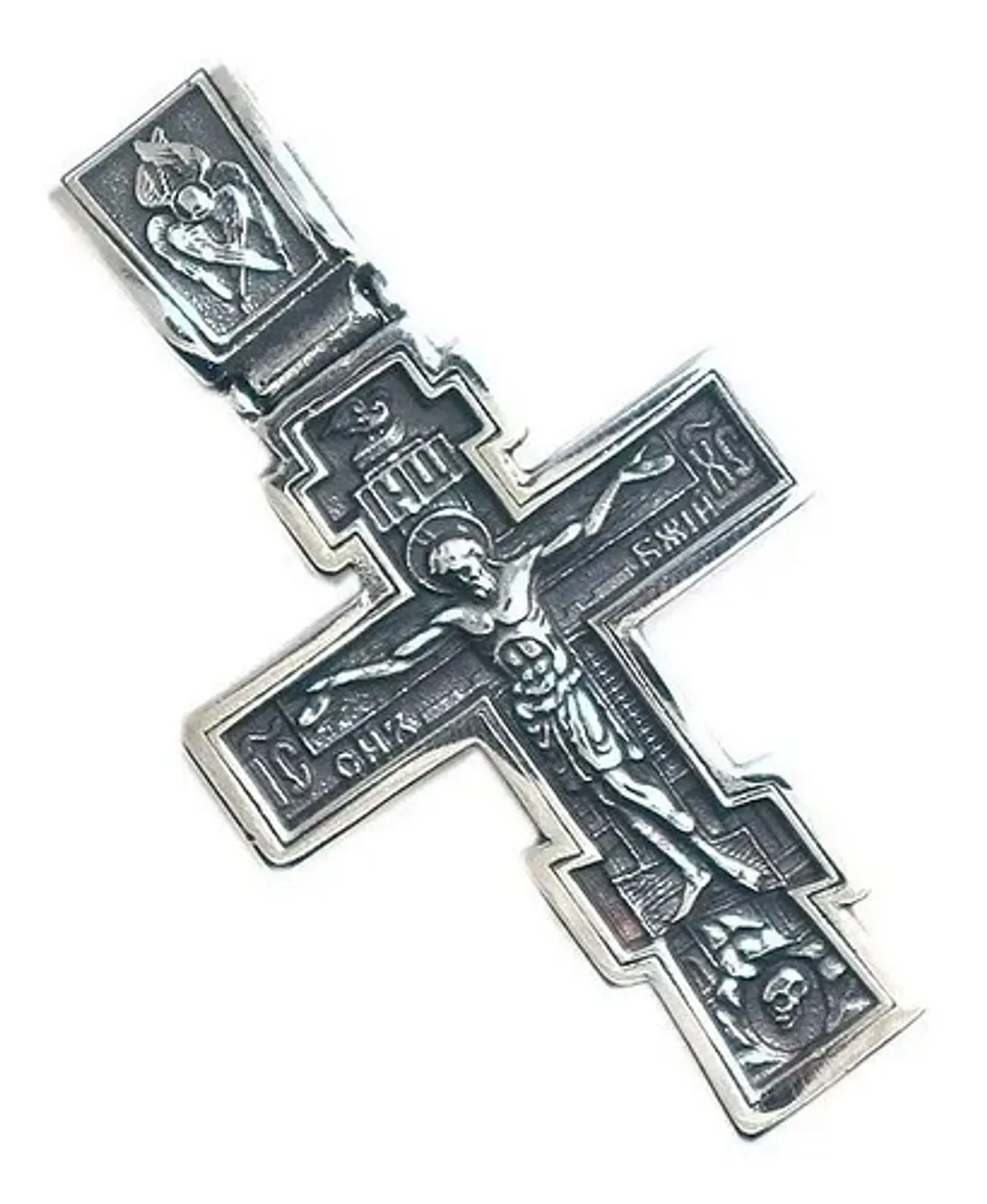 Collar Dije Cruz John Wick Ortodoxa Color Plata Para Hombre  9