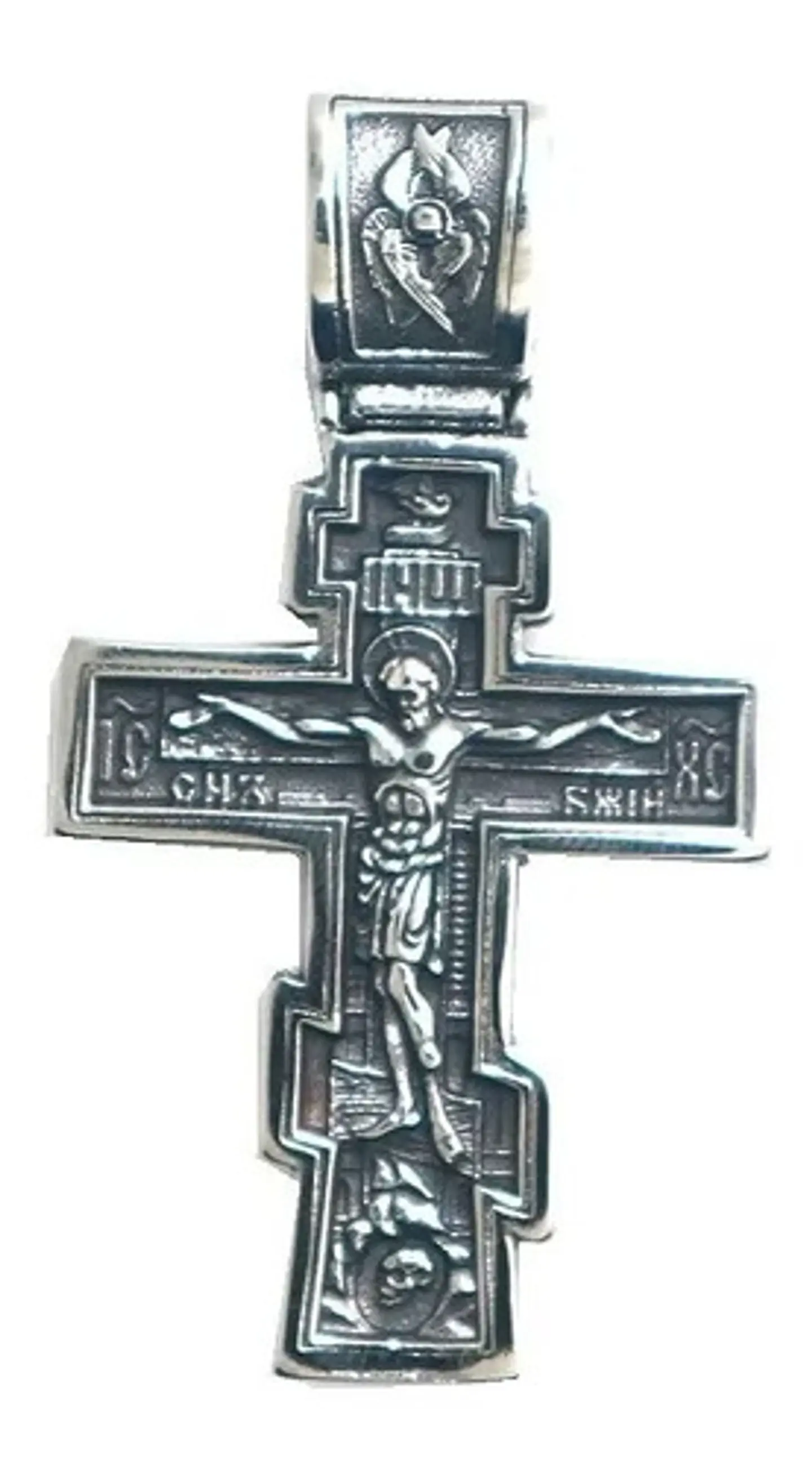 Collar Dije Cruz John Wick Ortodoxa Color Plata Para Hombre  10