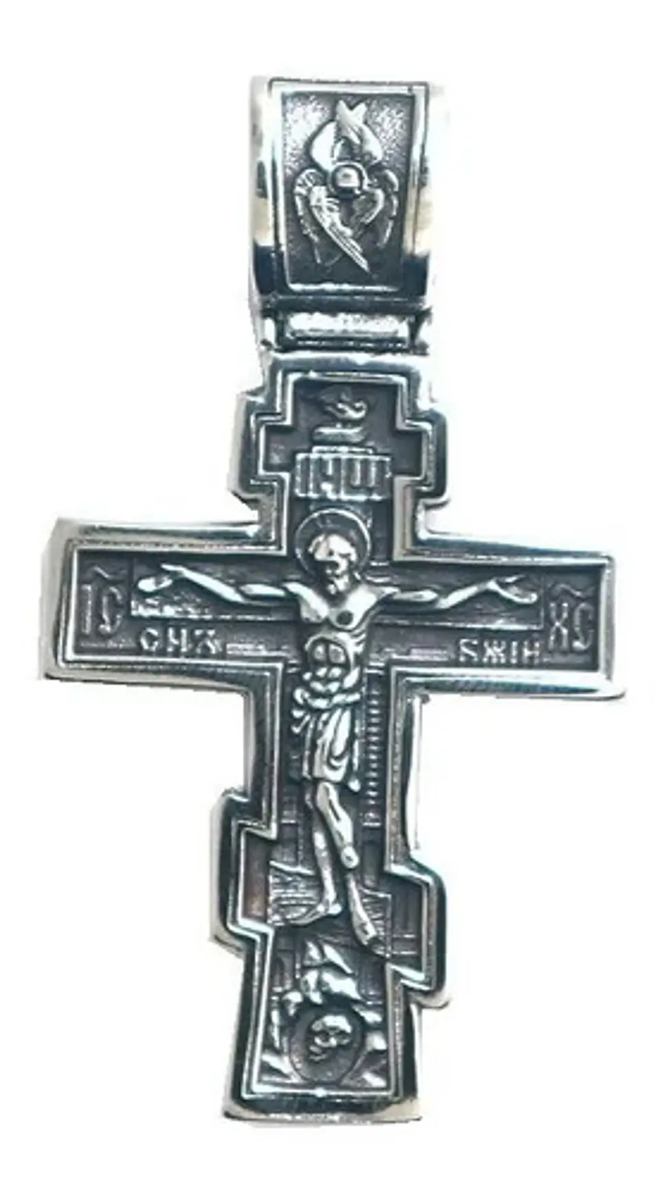 Collar Dije Cruz John Wick Ortodoxa Color Plata Para Hombre  10