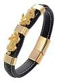 Pulsera Brazalete Pixiu Feng Shui Acero Color Oro Hombre - Miniatura 1