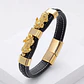 Pulsera Brazalete Pixiu Feng Shui Acero Color Oro Hombre - Miniatura 3