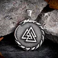 Collar Dije Brújula Valknut Vikingo Acero Color Plata Hombre - Miniatura 9