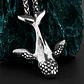 Collar Dije Ballena Cetáceo Acero Color Plata Hombre Y Mujer - Miniatura 7
