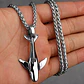 Collar Dije Ballena Cetáceo Acero Color Plata Hombre Y Mujer - Miniatura 11