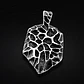 Collar Dije Estilo Piedra Ojo Acero Color Plata Hombre Mujer Plateado - Miniatura 6