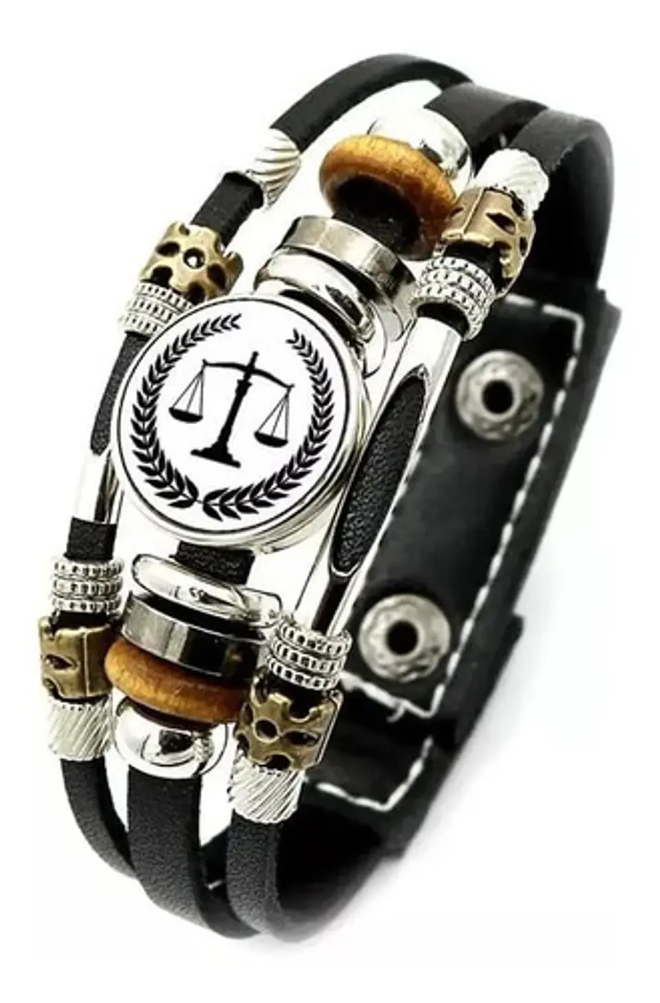 Pulsera Manilla Cuero Profesión Abogado Para Hombre Y Mujer 1