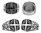 Anillo De Acero Color Plata Punk Biker Náutico Para Hombre  - Miniatura 2