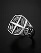 Anillo De Acero Color Plata Punk Biker Náutico Para Hombre  - Miniatura 8