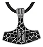 Collar Color Plata Vikingo Mjolnir Martillo Thor Para Hombre - Miniatura 1