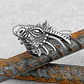 Collar Dije Cabeza Dragón Acero Color Plata Hombre Y Mujer - Miniatura 6