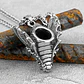 Collar Dije Cabeza Dragón Acero Color Plata Hombre Y Mujer - Miniatura 7