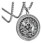 Collar Para Hombre Y Mujer Con Dije Dragón Drakkar Vikingo Plateado - Miniatura 1