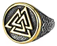 Anillo Acero Color Plata Vikingo Valknut Nórdico Para Hombre - Miniatura 2