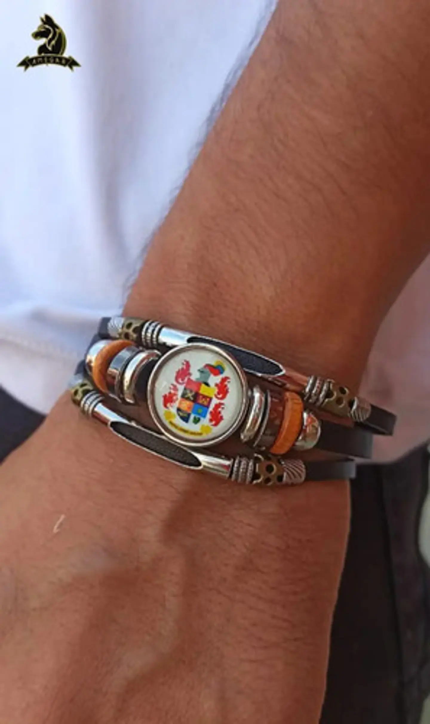 Pulsera Manilla Cuero Profesión Militar Ejercito Para Hombre 2