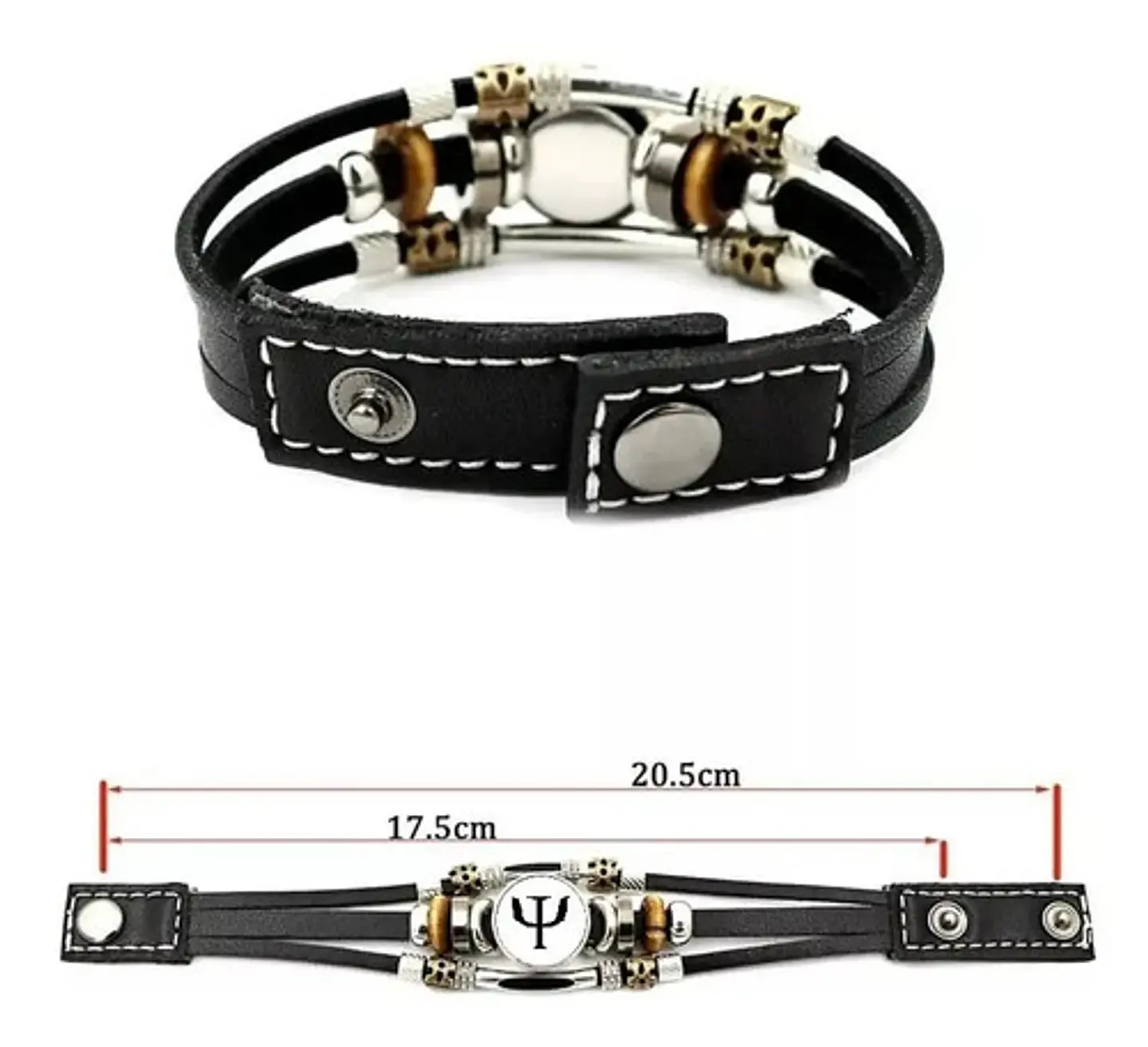 Pulsera Manilla Cuero Profesión Militar Ejercito Para Hombre 3