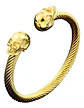 Pulsera Brazalete Acero Color Oro Cráneo Calavera Hombre - Miniatura 1