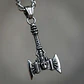 Collar Vikingo En Acero Para Hombre Mujer Dije Hacha Cráneo - Miniatura 12