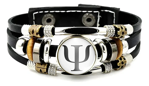 Pulsera Manilla Cuero Profesión Psicología Para Hombre Mujer