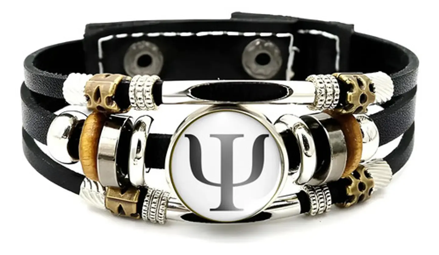 Pulsera Manilla Cuero Profesión Psicología Para Hombre Mujer 1
