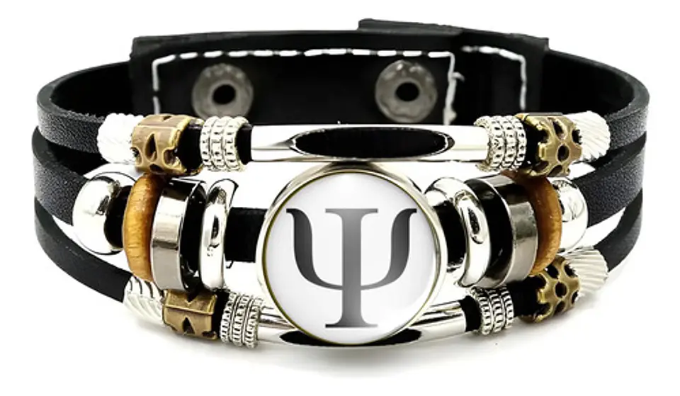 Pulsera Manilla Cuero Profesión Psicología Para Hombre Mujer 1