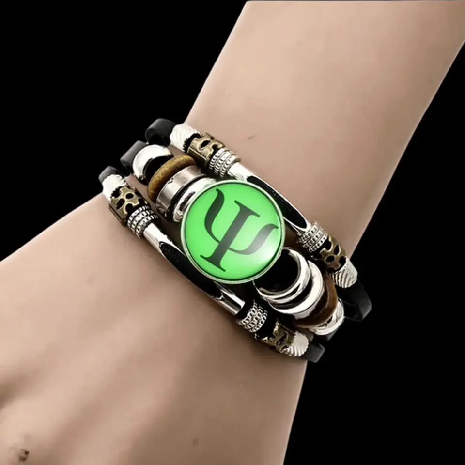 Pulsera Manilla Cuero Profesión Psicología Para Hombre Mujer 5