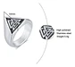 Anillo Acero Color Plata Nordico Vikingo Valknut Para Hombre - Miniatura 2