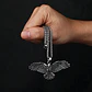 Collar Dije Y Cadena Cuervo Vikingo Acero Color Plata Hombre - Miniatura 3