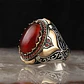 Anillo Color Plata Estilo Árabe Piedra Vintage Hombre Mujer - Miniatura 10