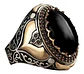 Anillo Color Plata Estilo Árabe Piedra Vintage Hombre Mujer - Miniatura 14