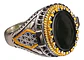 Anillo Color Plata Estilo Árabe Piedra Vintage Hombre Mujer - Miniatura 18