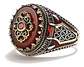 Anillo Color Plata Estilo Árabe Piedra Vintage Hombre Mujer - Miniatura 20