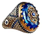 Anillo Color Plata Estilo Árabe Piedra Vintage Hombre Mujer - Miniatura 24