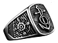 Anillo Acero Color Plata Ancla Militar Marina Marinos Hombre - Miniatura 1