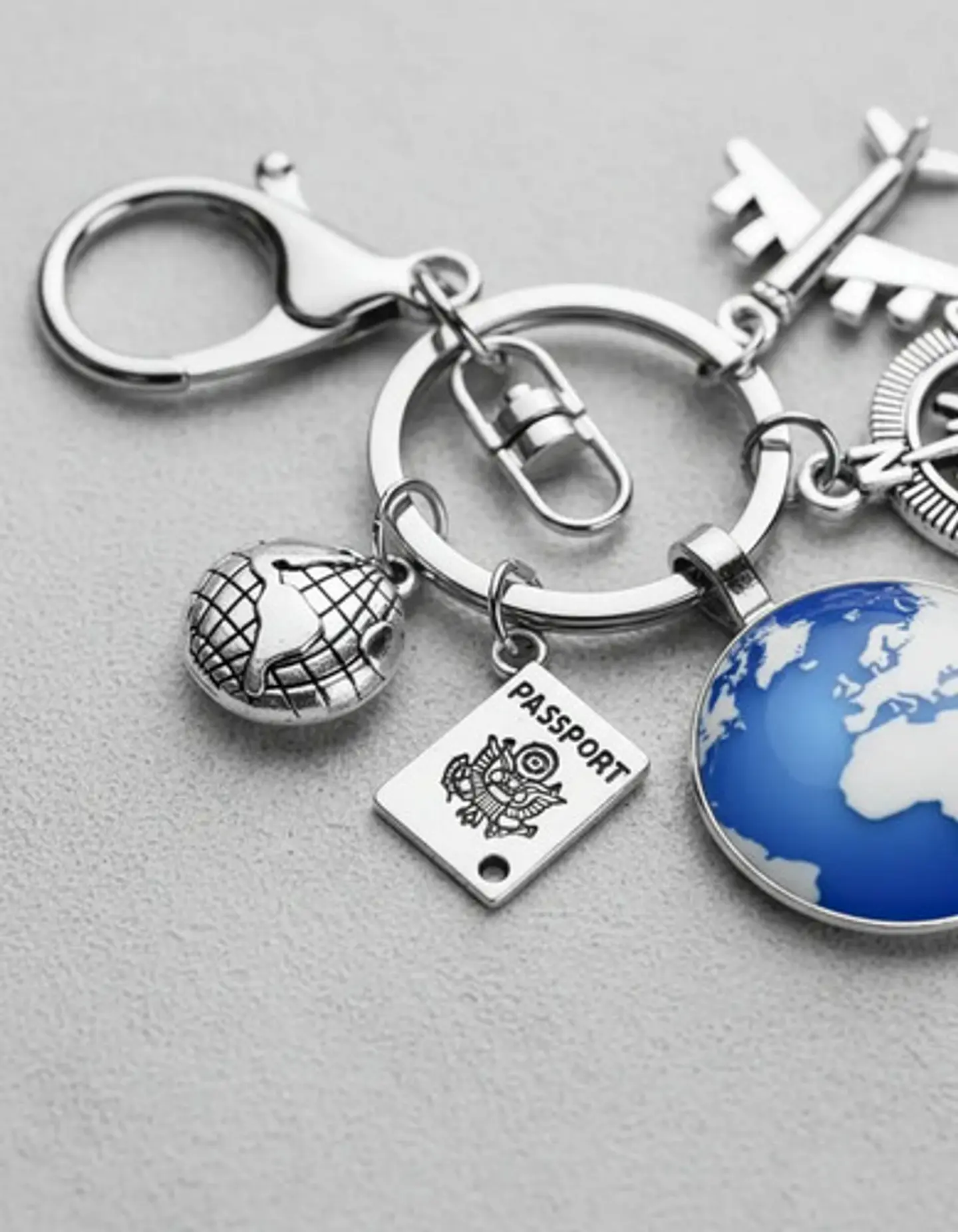 Llavero Cúpula De Cristal Mapa Del Mundo Para Hombre Mujer 2