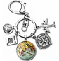 Llavero Cúpula De Cristal Mapa Del Mundo Para Hombre Mujer - Miniatura 7