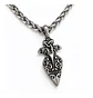Collar Vikingo Plateado Acero Hombre Dije Lanza Odin Gungnir - Miniatura 1