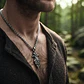 Collar Vikingo Plateado Acero Hombre Dije Lanza Odin Gungnir - Miniatura 4