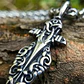 Collar Vikingo Plateado Acero Hombre Dije Lanza Odin Gungnir - Miniatura 9