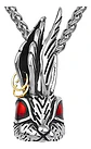 Collar Hombre Y Mujer Con Dije Cabeza De Conejo Color Plata Plateado - Miniatura 1