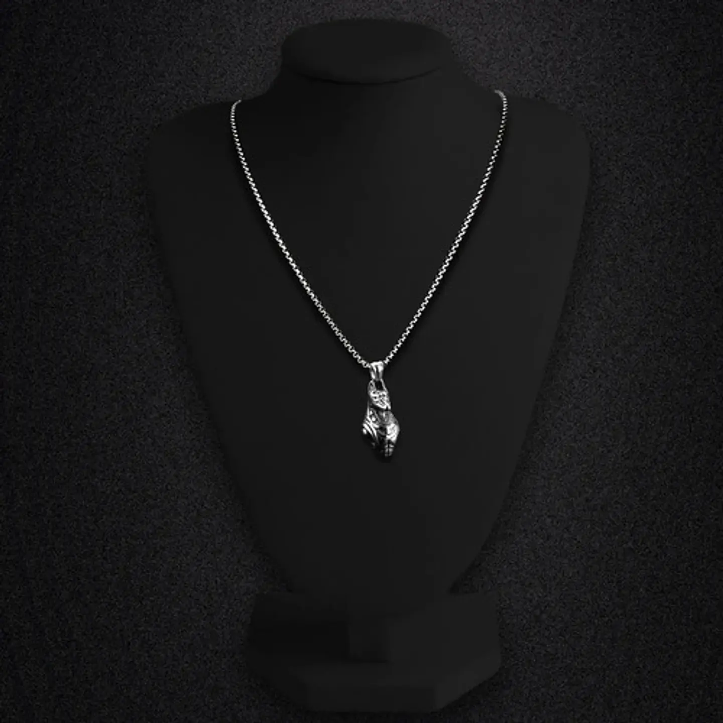 Collar Para Hombre Mujer Con Dije Anubis Dios Antiguo Egipto Plateado 7
