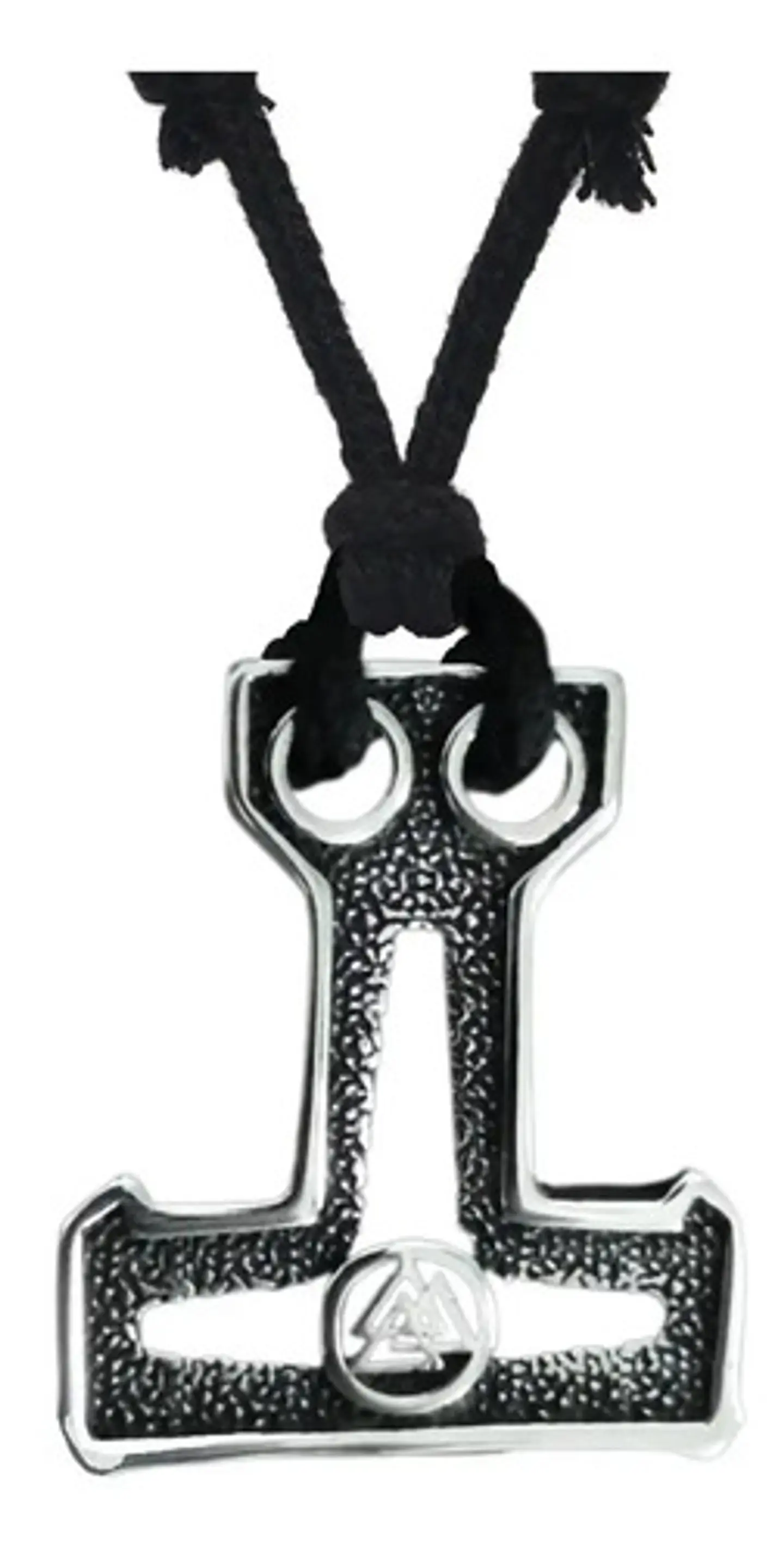 Collar Dije Color Plata Vikingo Martillo Thor Mjolnir Hombre Plateado 1