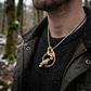Collar Vikingo En Acero Para Hombres Dije Cuervos De Odin - Miniatura 3
