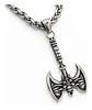 Collar Vikingo Para Hombres Dije Hacha Gótica Neopaganismo - Miniatura 1