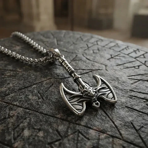 Collar Vikingo Para Hombres Dije Hacha Gótica Neopaganismo