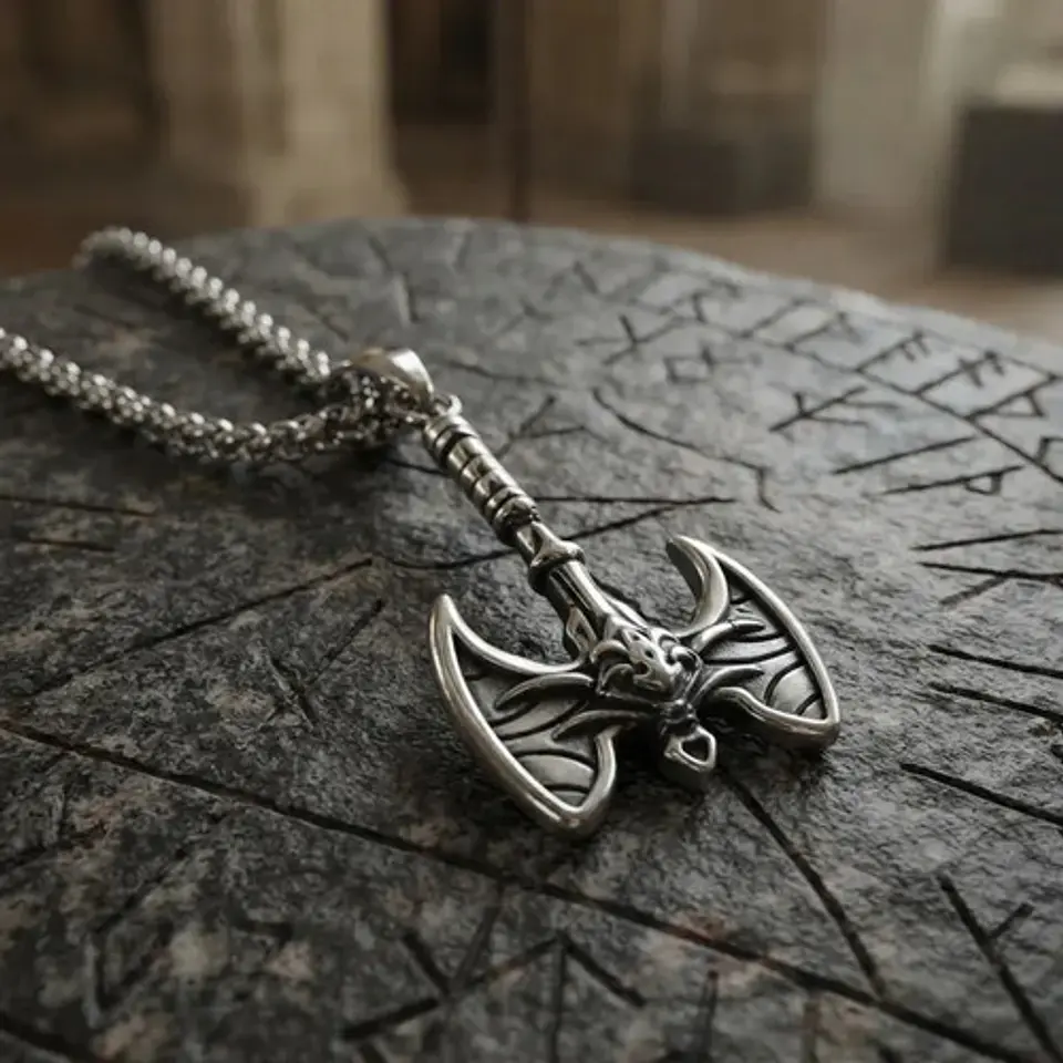 Collar Vikingo Para Hombres Dije Hacha Gótica Neopaganismo 2