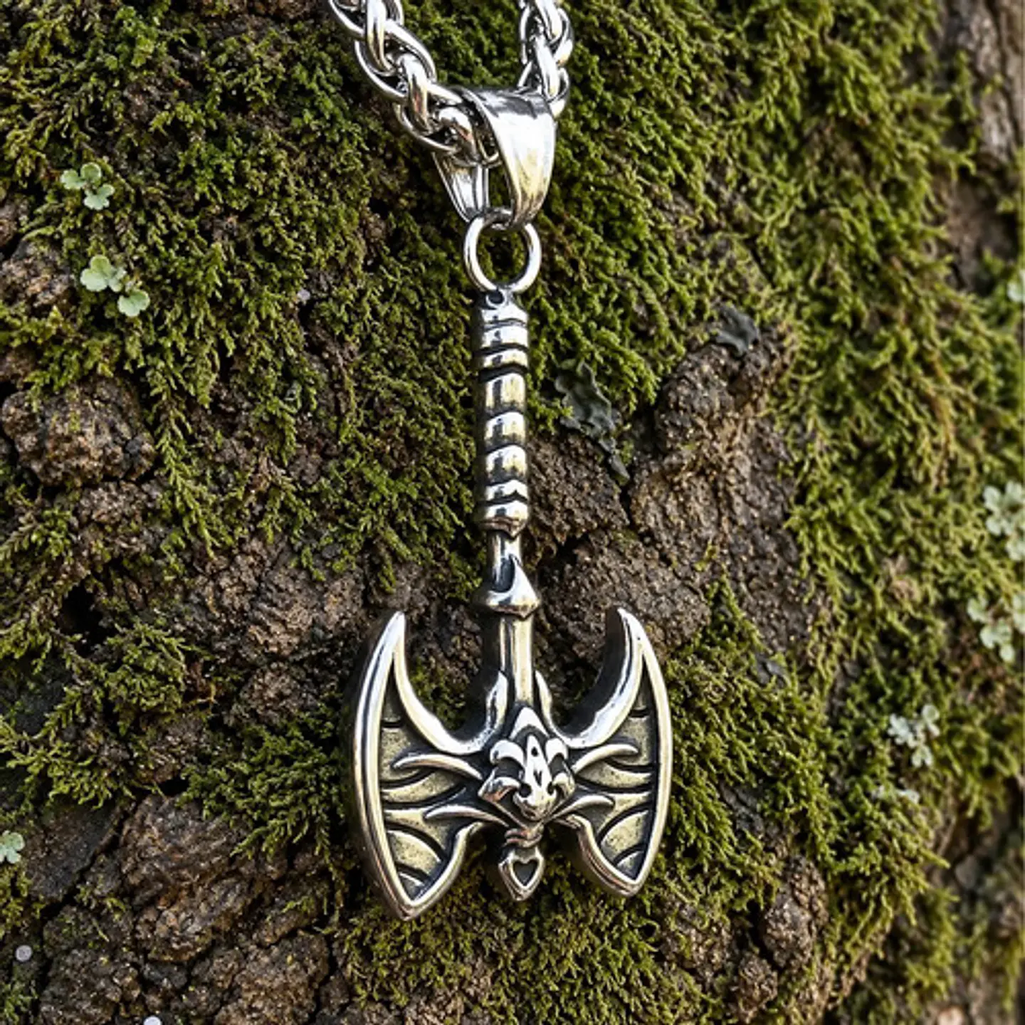 Collar Vikingo Para Hombres Dije Hacha Gótica Neopaganismo 4