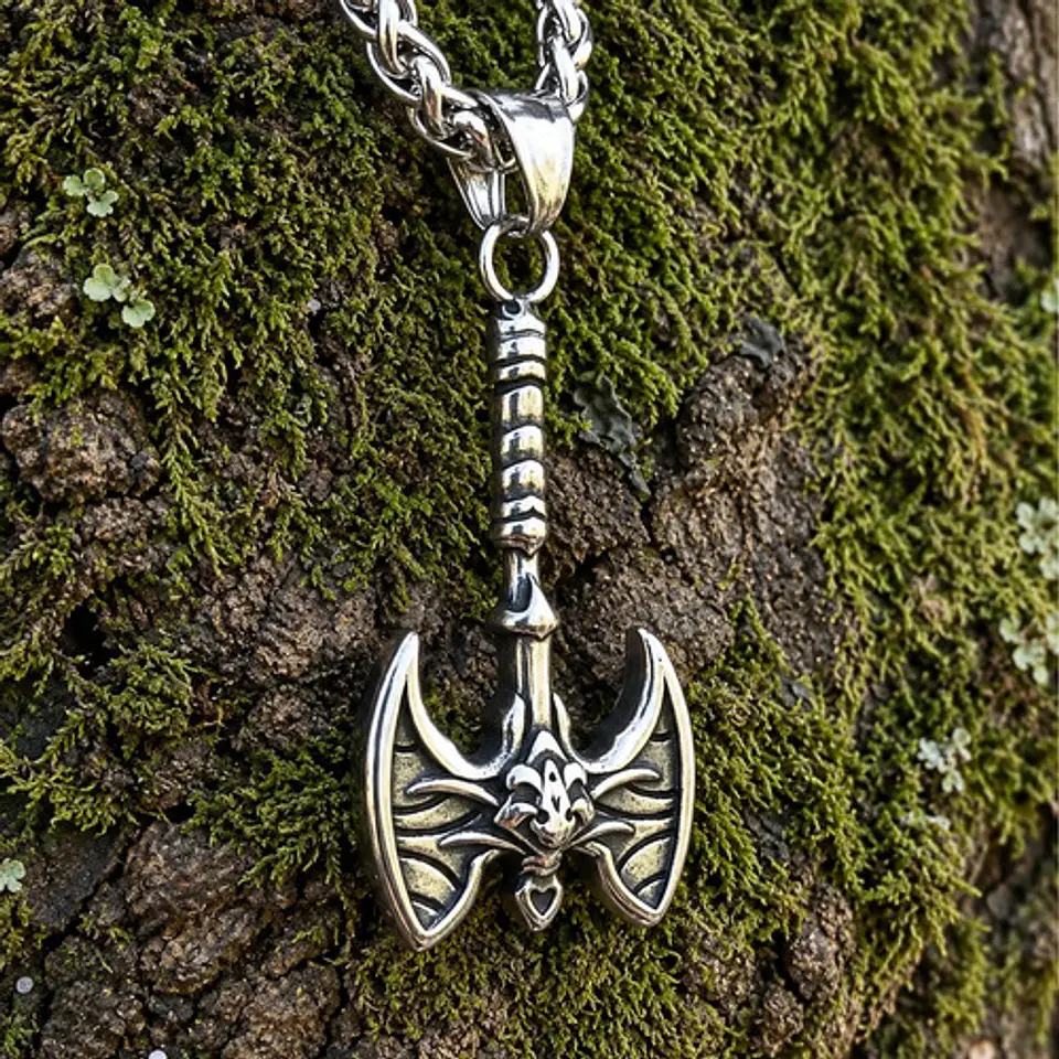 Collar Vikingo Para Hombres Dije Hacha Gótica Neopaganismo 4