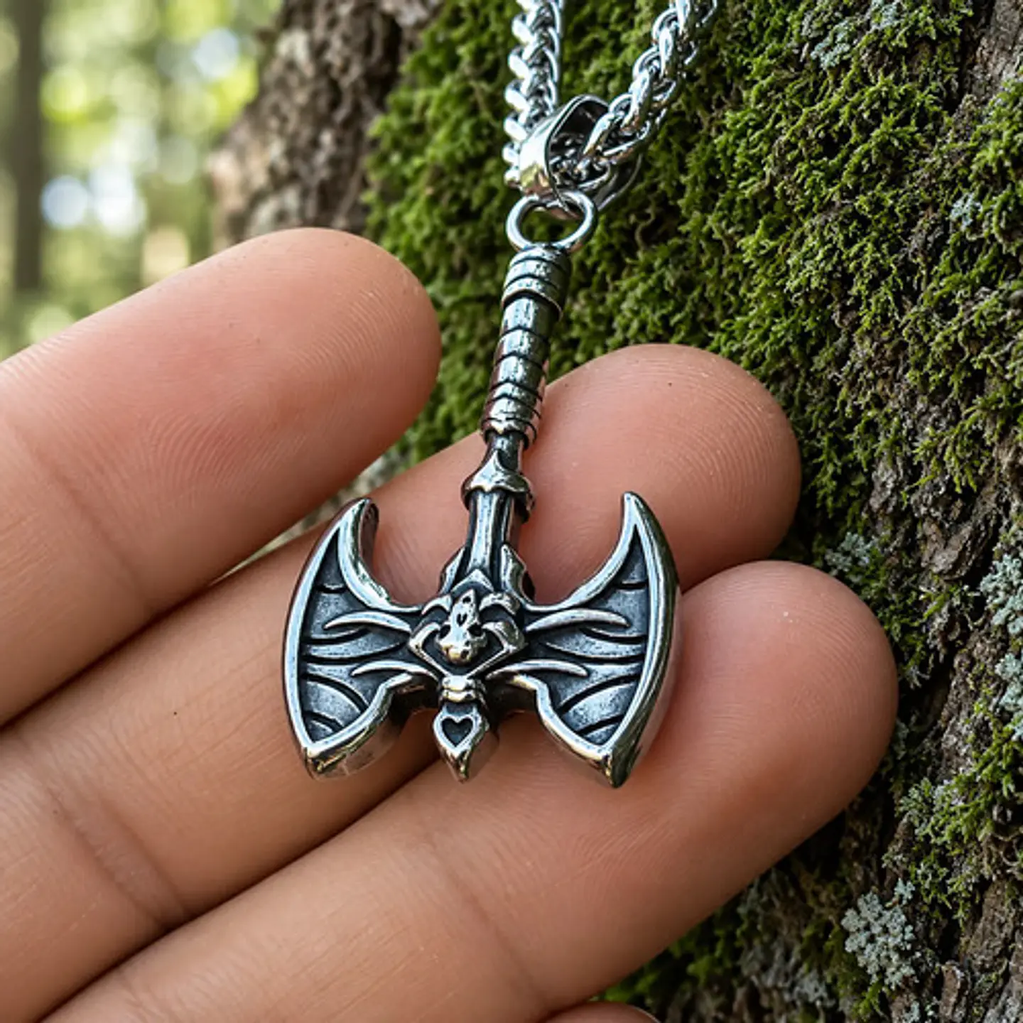 Collar Vikingo Para Hombres Dije Hacha Gótica Neopaganismo 5