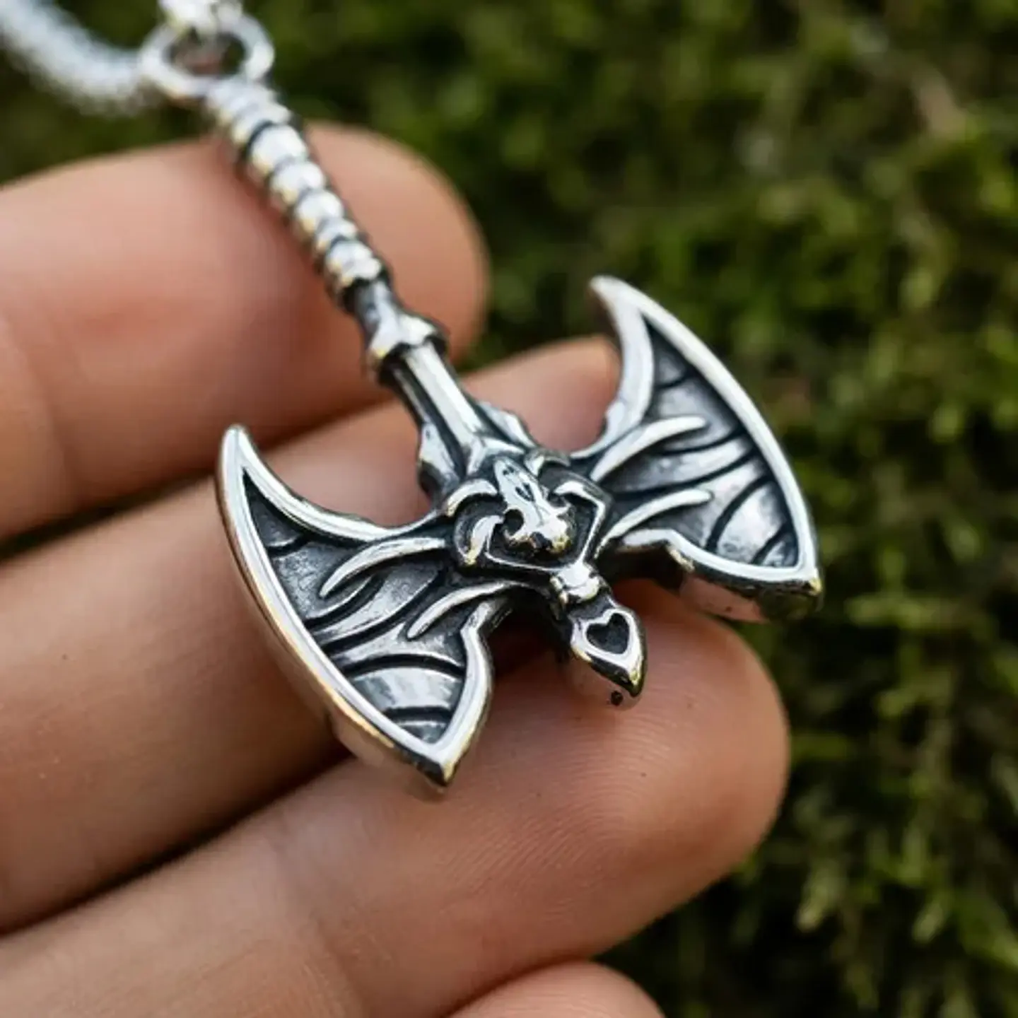 Collar Vikingo Para Hombres Dije Hacha Gótica Neopaganismo 8